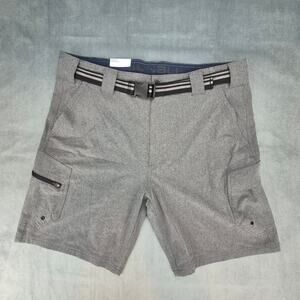 Denali Stretch Hybrid Cargo Belted Shorts Casual Heather Gray D427754S Mens 38